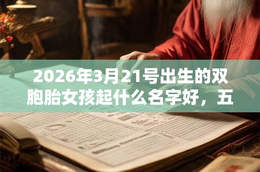 2026年3月21号出生的双胞胎女孩起什么名字好，五行属什么？