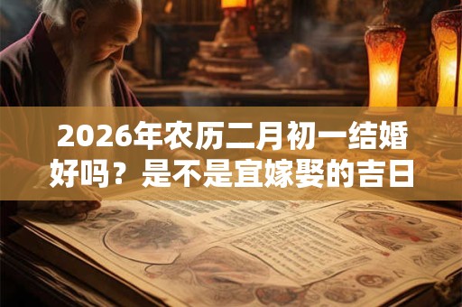 2026年农历二月初一结婚好吗？是不是宜嫁娶的吉日？
