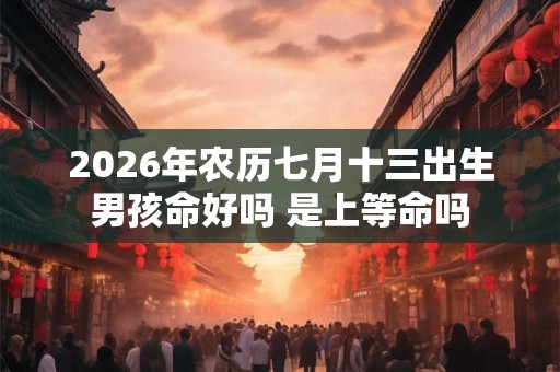 2026年农历七月十三出生男孩命好吗 是上等命吗 2026年农历七月十三出生男孩命好吗 是上等命吗