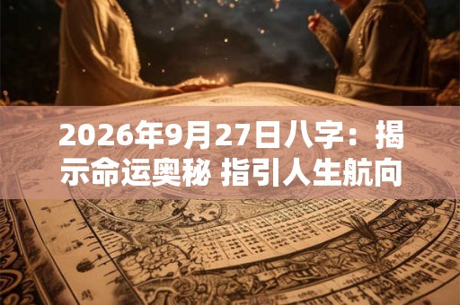 2026年9月27日八字：揭示命运奥秘 指引人生航向