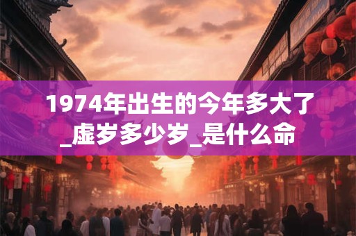 1974年出生的今年多大了_虚岁多少岁_是什么命