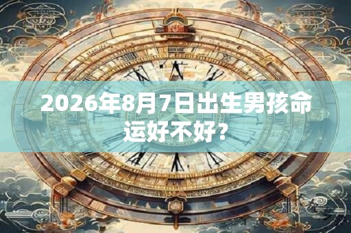 2026年8月7日出生男孩命运好不好？