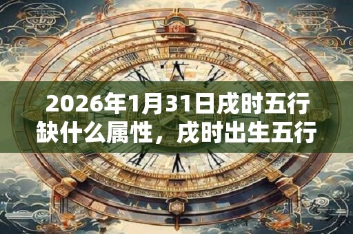 2026年1月31日戌时五行缺什么属性，戌时出生五行缺什么