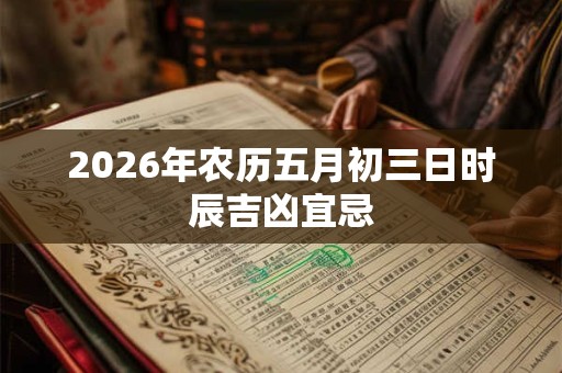 2026年农历五月初三日时辰吉凶宜忌 2026年农历五月初三日时辰吉凶宜忌