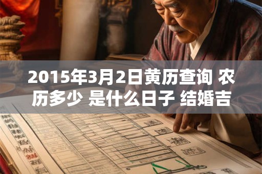 2015年3月2日黄历查询 农历多少 是什么日子 结婚吉时