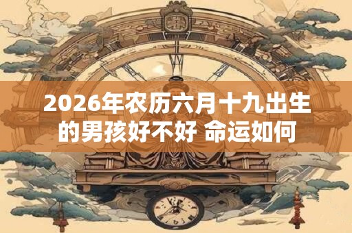 2026年农历六月十九出生的男孩好不好 命运如何