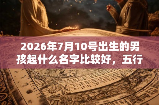 2026年7月10号出生的男孩起什么名字比较好，五行属什么