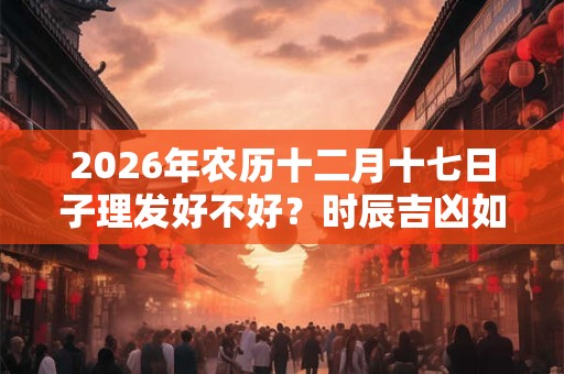 2026年农历十二月十七日子理发好不好？时辰吉凶如何？