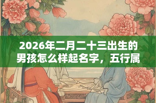 2026年二月二十三出生的男孩怎么样起名字，五行属什么