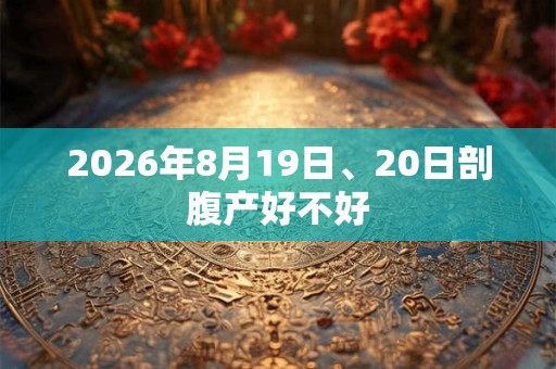 2026年8月19日、20日剖腹产好不好