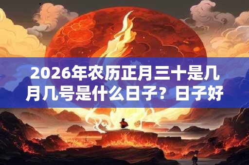 2026年农历正月三十是几月几号是什么日子？日子好不好？