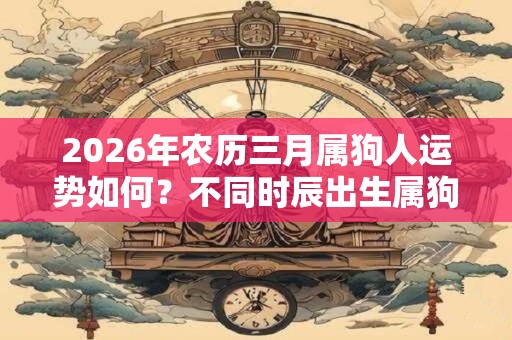 2026年农历三月属狗人运势如何?不同时辰出生属狗人命运 2026年农历三月属狗人运势如何?不同时辰出生属狗人命运