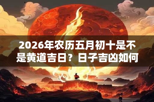 2026年农历五月初十是不是黄道吉日?日子吉凶如何? 2026年农历五月初十是不是黄道吉日?日子吉凶如何?