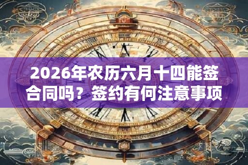 2026年农历六月十四能签合同吗?签约有何注意事项? 2026年农历六月十四能签合同吗?签约有何注意事项?