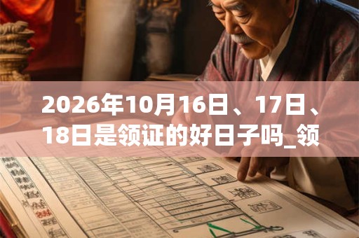 2026年10月16日、17日、18日是领证的好日子吗_领证可以吗