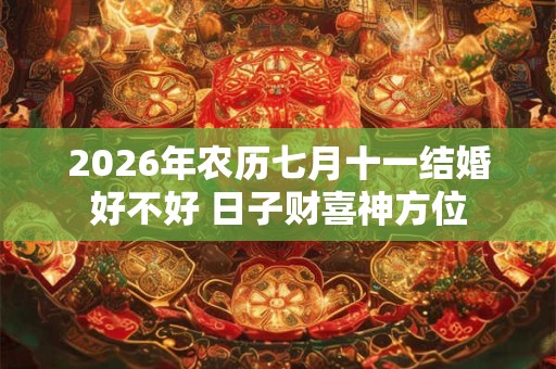 2026年农历七月十一结婚好不好 日子财喜神方位
