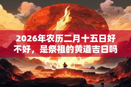 2026年农历二月十五日好不好，是祭祖的黄道吉日吗？