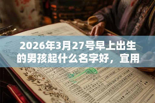 2026年3月27号早上出生的男孩起什么名字好,宜用哪些名字呢? 2026年3月27号早上出生的男孩起什么名字好,宜用哪些名字呢?