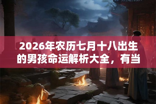 2026年农历七月十八出生的男孩命运解析大全，有当官命吗？