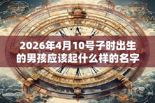 2026年4月10号子时出生的男孩应该起什么样的名字