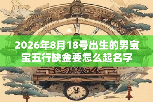 2026年8月18号出生的男宝宝五行缺金要怎么起名字