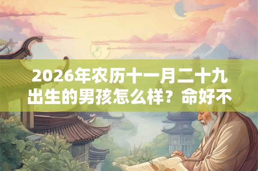 2026年农历十一月二十九出生的男孩怎么样？命好不好？