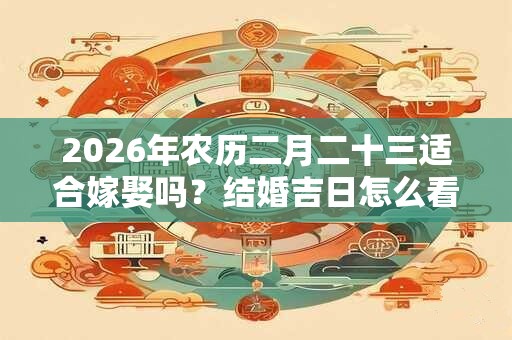 2026年农历二月二十三适合嫁娶吗？结婚吉日怎么看？