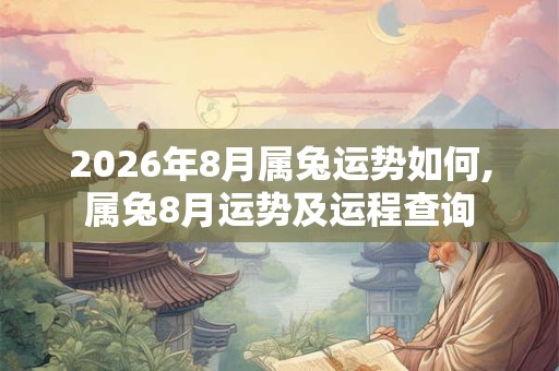 2026年8月属兔运势如何,属兔8月运势及运程查询