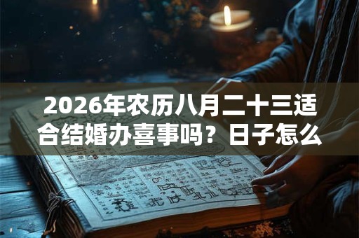 2026年农历八月二十三适合结婚办喜事吗？日子怎么样？