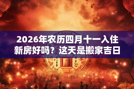 2026年农历四月十一入住新房好吗？这天是搬家吉日吗？