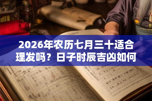 2026年农历七月三十适合理发吗？日子时辰吉凶如何？