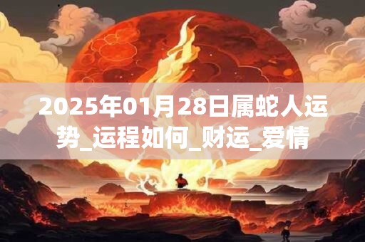 2025年01月28日属蛇人运势_运程如何_财运_爱情 2025年01月28日属蛇人运势_运程如何_财运_爱情