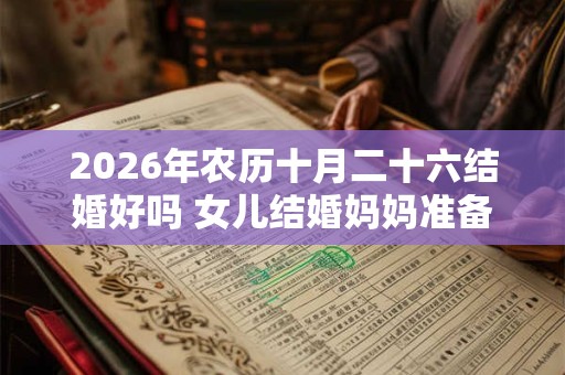2026年农历十月二十六结婚好吗 女儿结婚妈妈准备什么东西