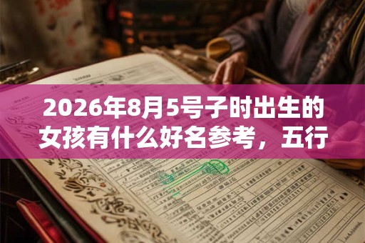 2026年8月5号子时出生的女孩有什么好名参考，五行属什么