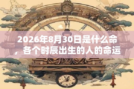 2026年8月30日是什么命,各个时辰出生的人的命运 2026年8月30日是什么命,各个时辰出生的人的命运