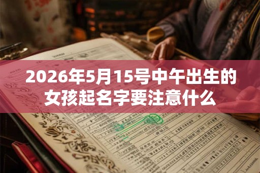 2026年5月15号中午出生的女孩起名字要注意什么 2026年5月15号中午出生的女孩起名字要注意什么