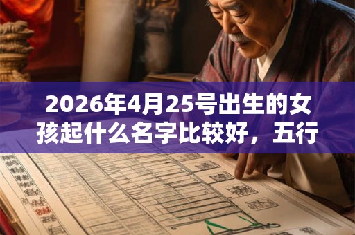 2026年4月25号出生的女孩起什么名字比较好，五行属什么