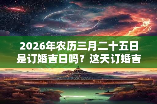 2026年农历三月二十五日是订婚吉日吗?这天订婚吉利吗? 2026年农历三月二十五日是订婚吉日吗?这天订婚吉利吗?