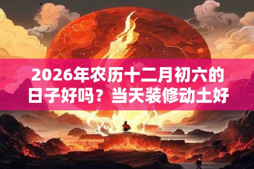 2026年农历十二月初六的日子好吗？当天装修动土好不好？