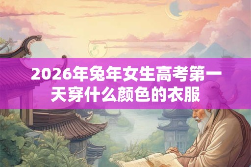 2026年兔年女生高考第一天穿什么颜色的衣服 2026年兔年女生高考第一天穿什么颜色的衣服