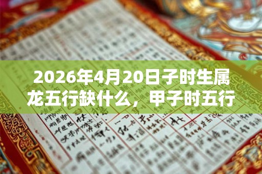 2026年4月20日子时生属龙五行缺什么,甲子时五行缺什么 2026年4月20日子时生属龙五行缺什么,甲子时五行缺什么
