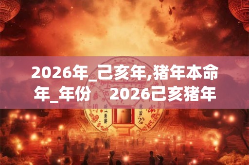 2026年_己亥年,猪年本命年_年份    2026己亥猪年