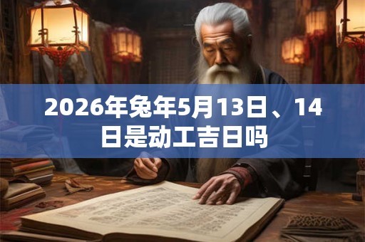 2026年兔年5月13日、14日是动工吉日吗