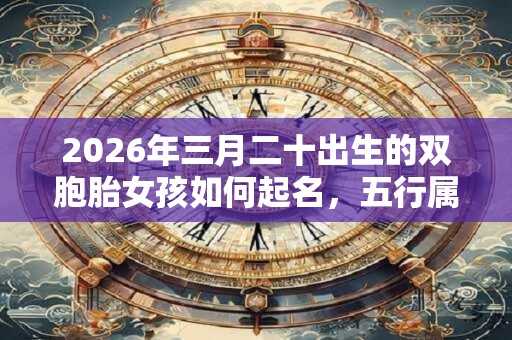 2026年三月二十出生的双胞胎女孩如何起名,五行属什么 2026年三月二十出生的双胞胎女孩如何起名,五行属什么