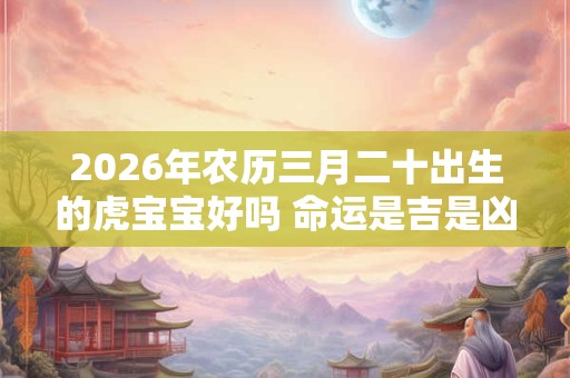 2026年农历三月二十出生的虎宝宝好吗 命运是吉是凶 2026年农历三月二十出生的虎宝宝好吗 命运是吉是凶