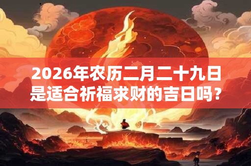 2026年农历二月二十九日是适合祈福求财的吉日吗？当日卦象好吗？