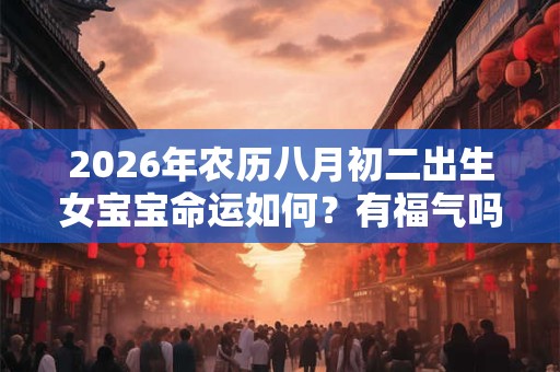 2026年农历八月初二出生女宝宝命运如何?有福气吗? 2026年农历八月初二出生女宝宝命运如何?有福气吗?
