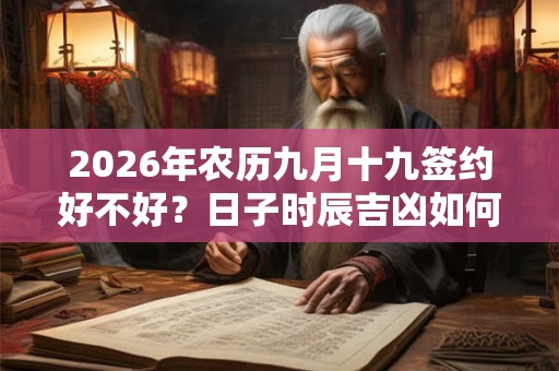 2026年农历九月十九签约好不好？日子时辰吉凶如何？