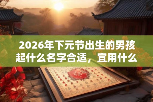 2026年下元节出生的男孩起什么名字合适，宜用什么字