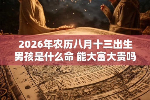 2026年农历八月十三出生男孩是什么命 能大富大贵吗